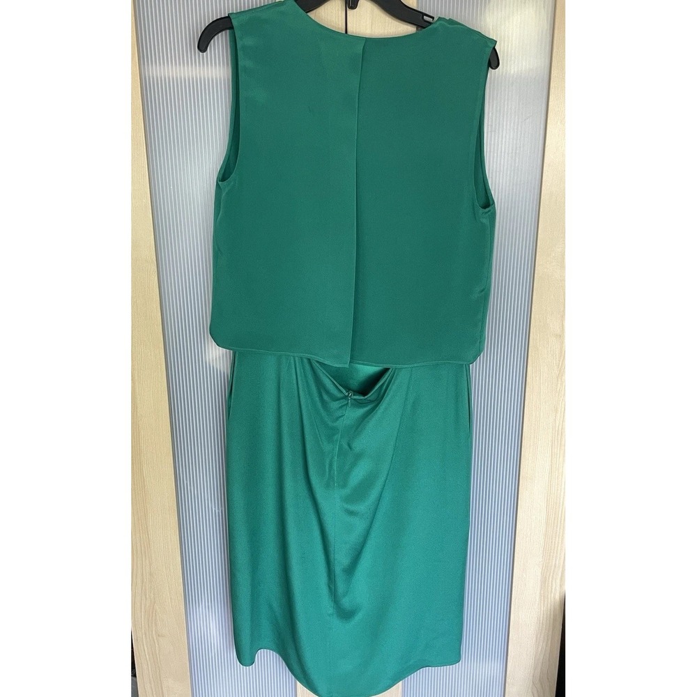 Kobi Halperin Kelly Green Shift Silk Dress US 4 Designer Party Wedding Luxury - Picture 3 of 8